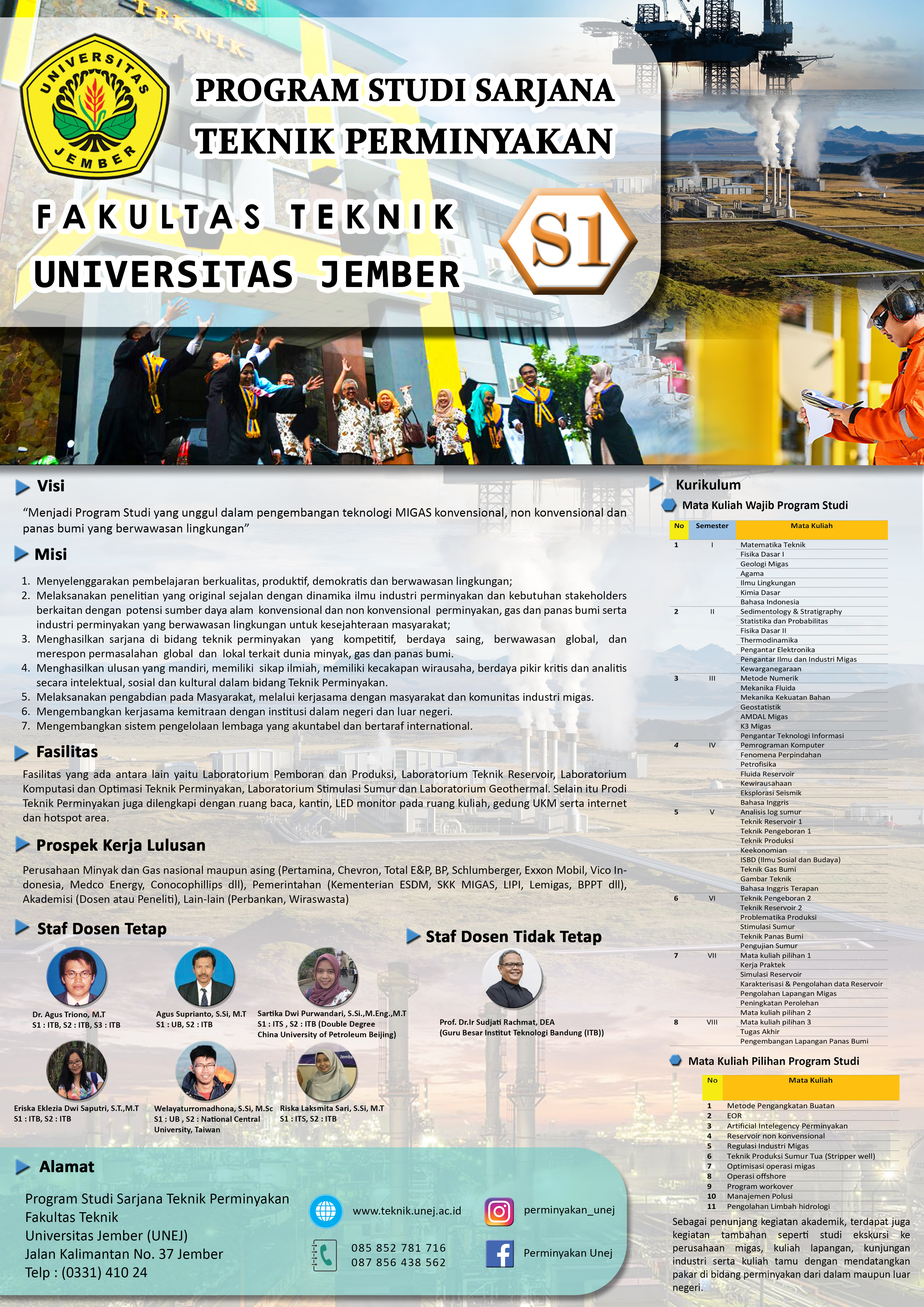 Fakultas Teknik Universitas Jember Siap Menerima Mahasiswa I Prodi S1 Teknik Perminyakan Teknik Perminyakan